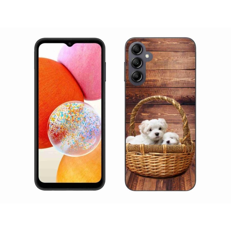 Gél borítás mmCase Samsung Galaxy A14 4G/5G - kölyökkutyákhoz