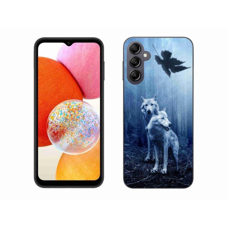 Zselés borítás mmCase Samsung Galaxy A14 4G/5G - farkasok az erdőben