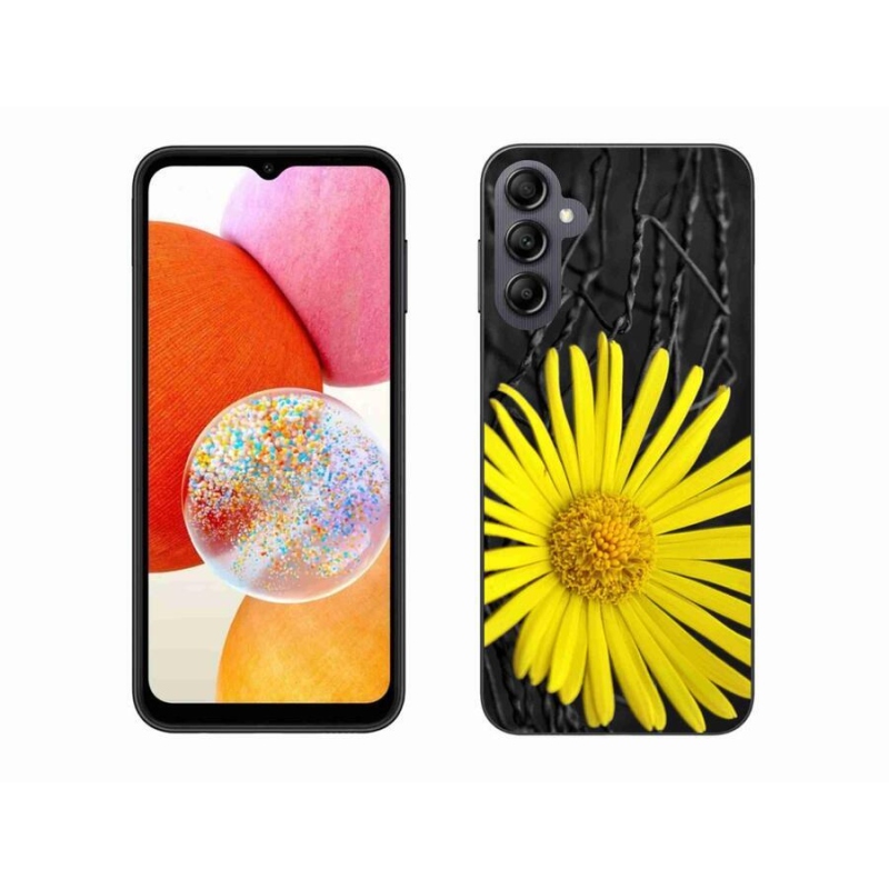 Gél védőhuzat mmCase Samsung Galaxy A14 4G/5G - sárga virág