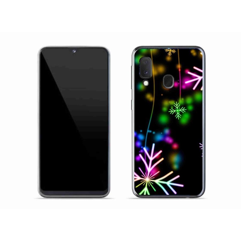 Gél borítás mmCase a mobil Samsung Galaxy A20e - színes pelyhek