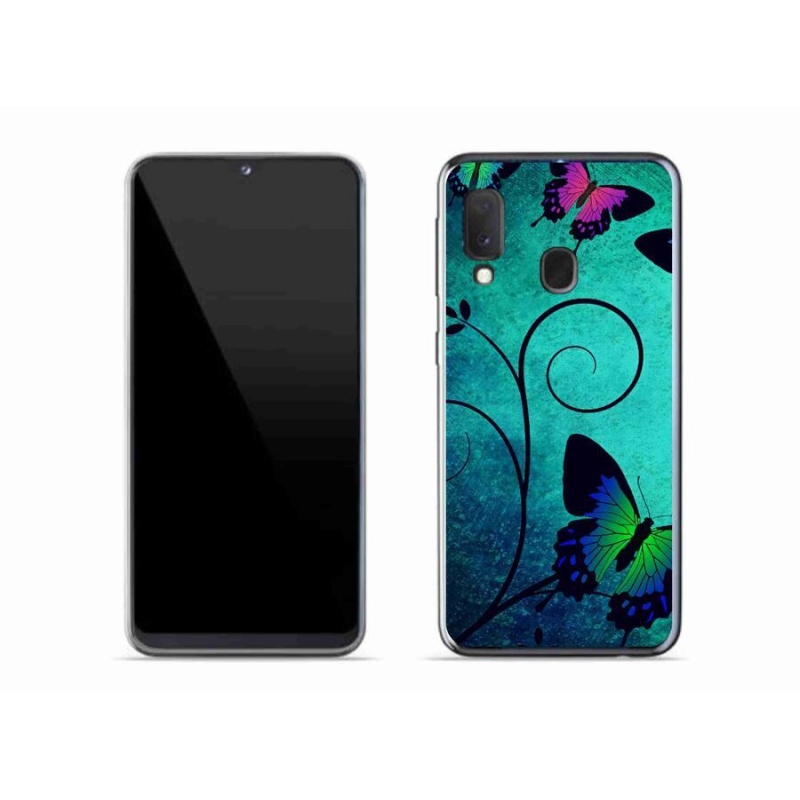 Gél védőhuzat mmCase Samsung Galaxy A20e készülékhez - színes pillangók
