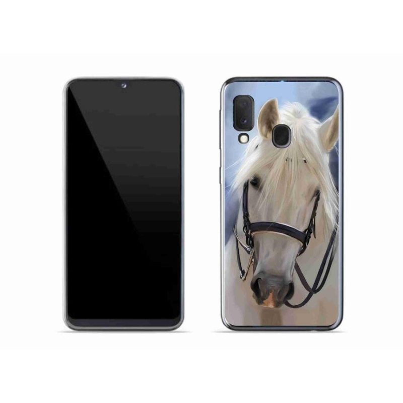 Zselés borítás mmCase Samsung Galaxy A20e készülékhez - fehér ló