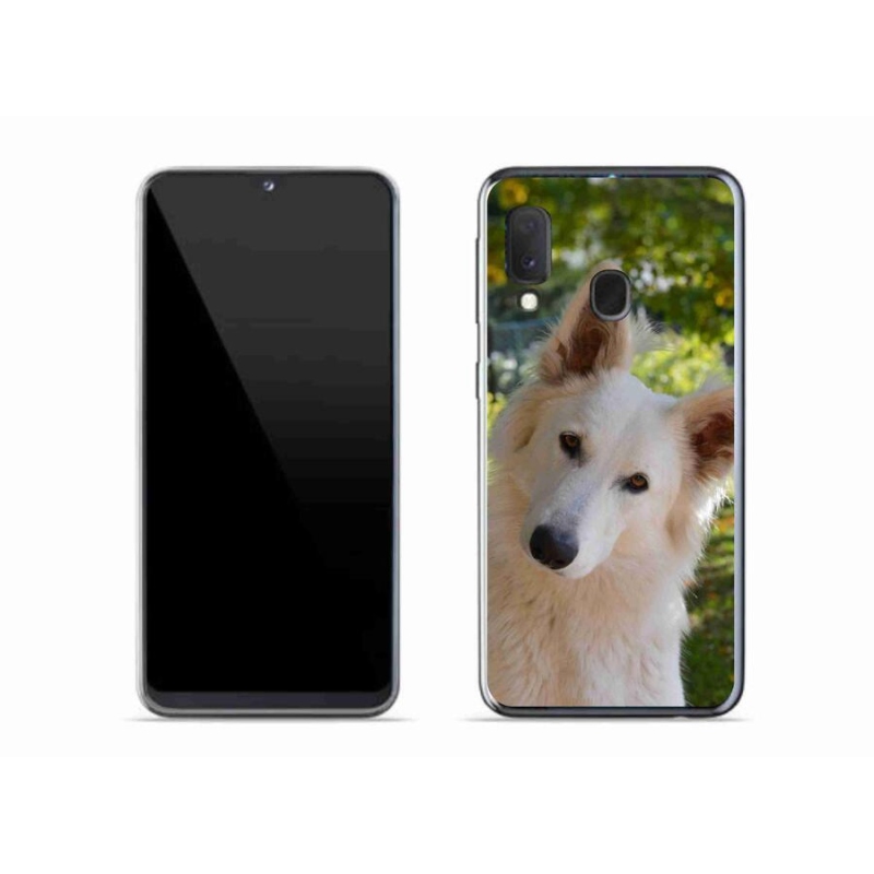 Zselés borítás mmCase Samsung Galaxy A20e - fehér Svájci juhász 1