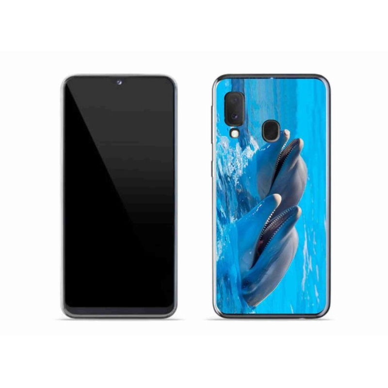 Zselés borítás mmCase Samsung Galaxy A20e készülékhez - delfinek