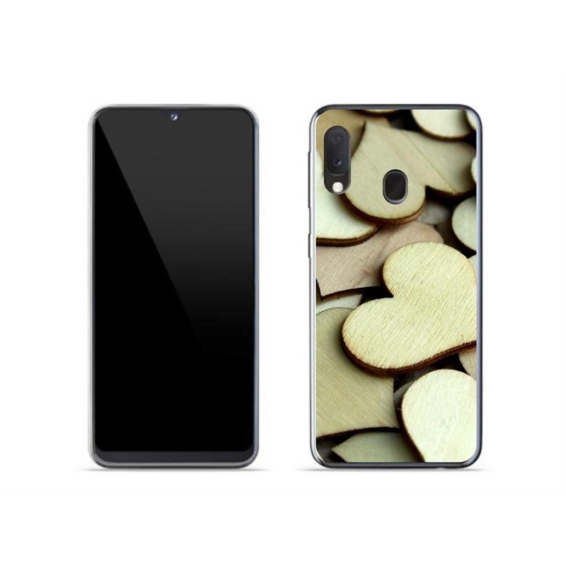 Gél borítás mmCase Samsung Galaxy A20e készülékhez - fából készült szívek