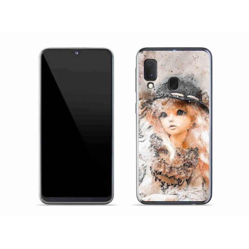 Zselés borítás mmCase Samsung Galaxy A20e készülékhez - kalapos lány