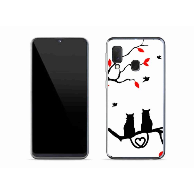 Gél borítás mmCase Samsung Galaxy A20e készülékhez - macska szeretet