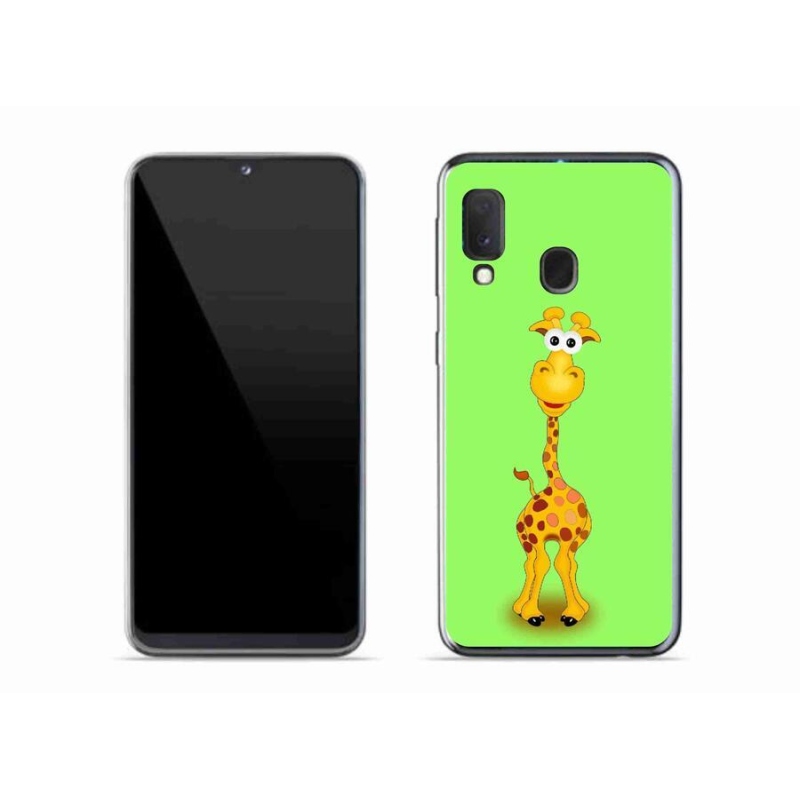 Zselés borítás mmCase Samsung Galaxy A20e készülékhez - rajzfilm zsiráf