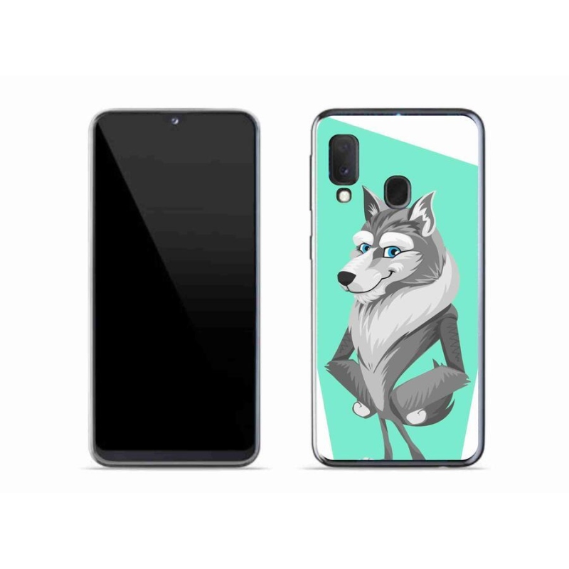 Zselés borítás mmCase Samsung Galaxy A20e készülékhez - rajzfilm farkas