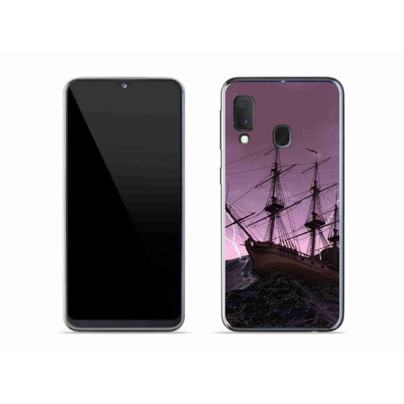 Gél borítás mmCase Samsung Galaxy A20e készülékhez - hajó a viharban