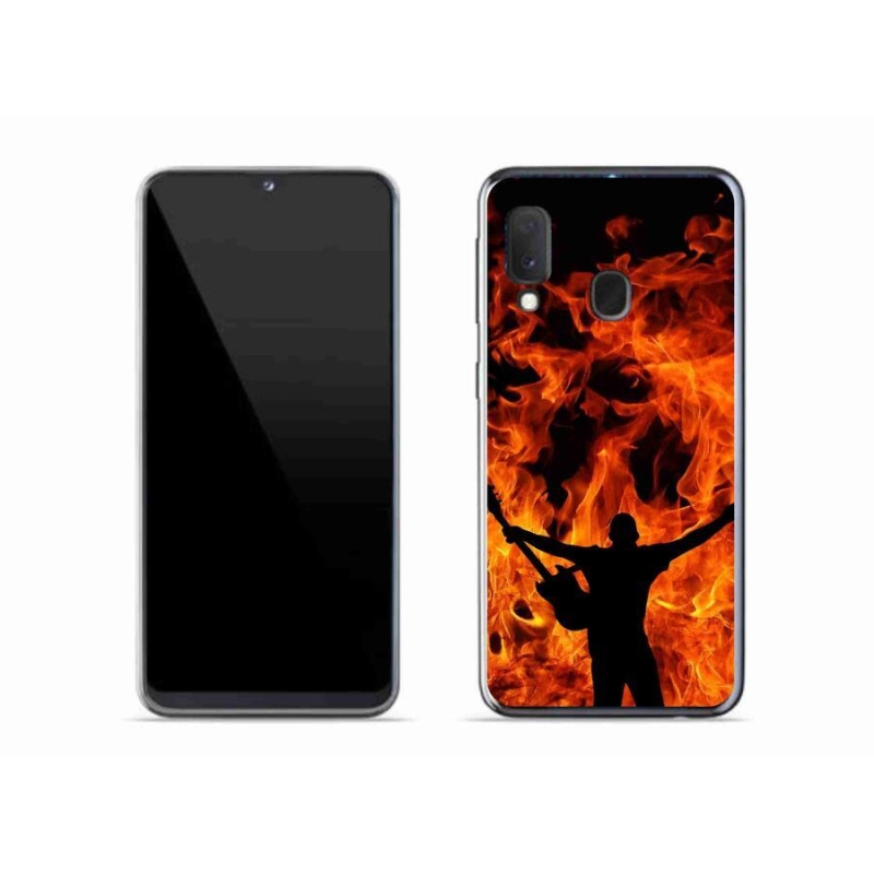 Gél borítás mmCase Samsung Galaxy A20e - zenész és tűz