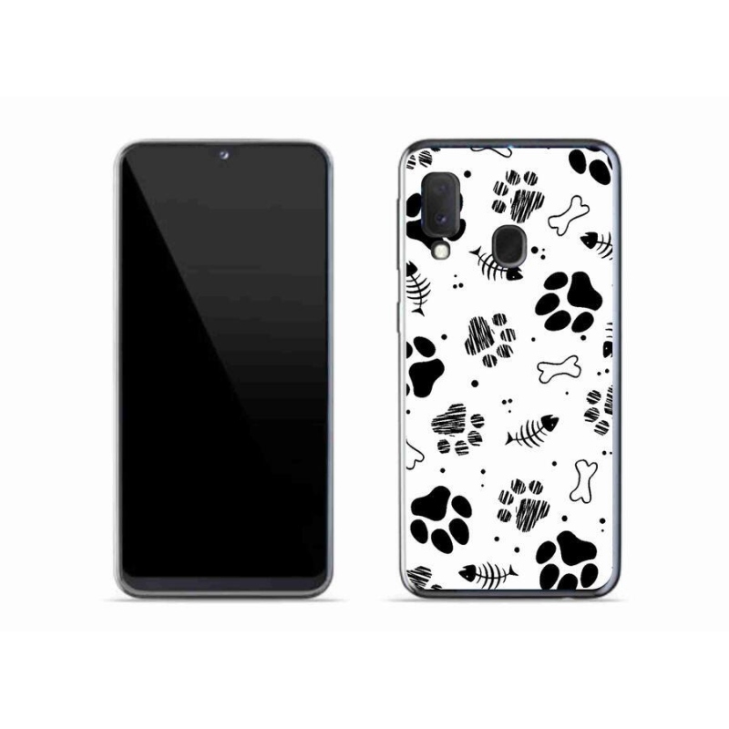 Zselés borítás mmCase Samsung Galaxy A20e készülékhez - kutyamancsok 1
