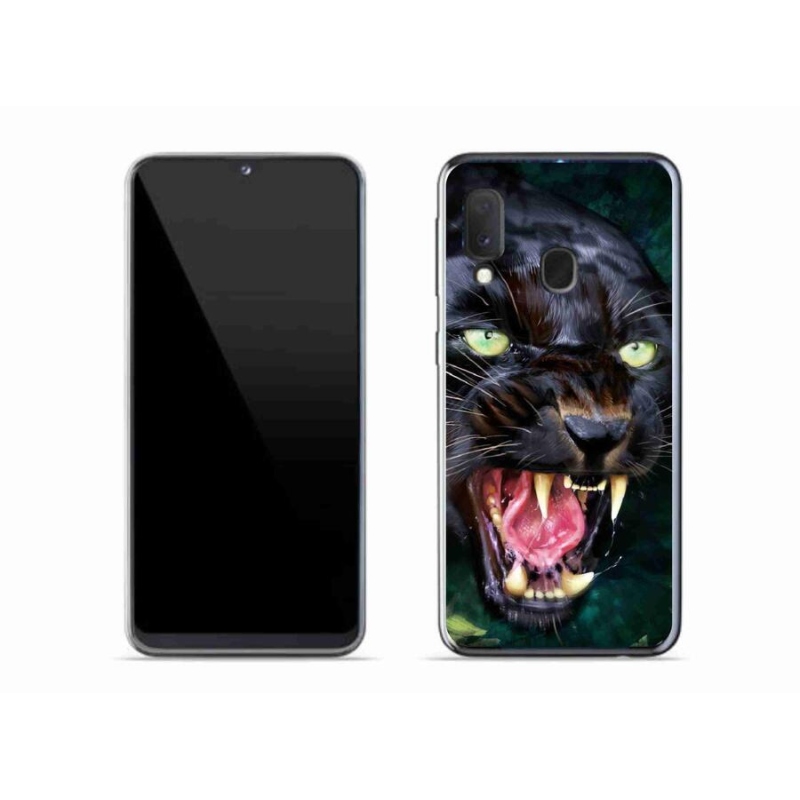 Gél borítás mmCase Samsung Galaxy A20e készülékhez - dühös fekete párduc