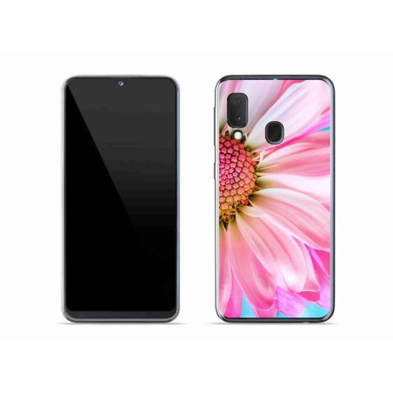 Gél védőhuzat mmCase Samsung Galaxy A20e készülékhez - rózsaszín virág