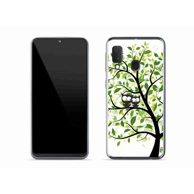 Zselés borítás mmCase Samsung Galaxy A20e készülékhez - baglyok a fán
