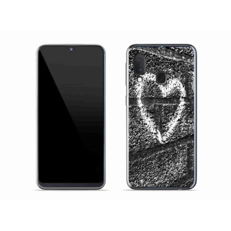 Gél borítás mmCase Samsung Galaxy A20e készülékhez - szív a falon