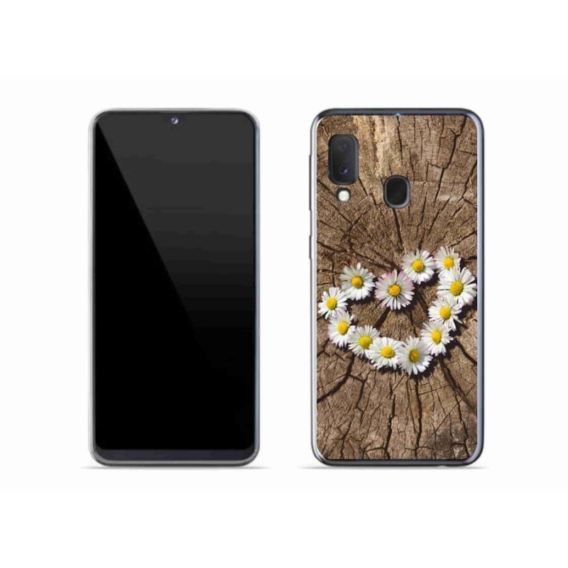 Zselés borítás mmCase Samsung Galaxy A20e készülékhez - százszorszépek szíve