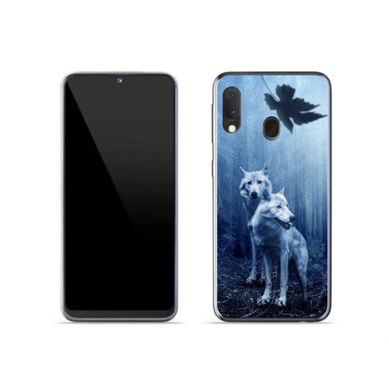 Gél borítás mmCase Samsung Galaxy A20e készülékhez - farkasok az erdőben