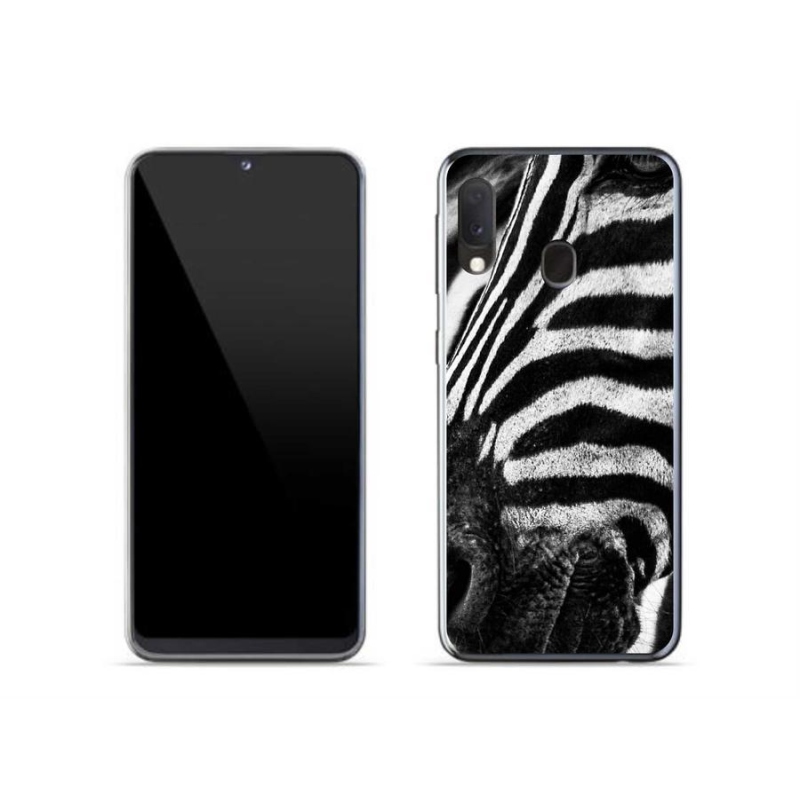 Zselés borítás mmCase Samsung Galaxy A20e készülékhez - zebra