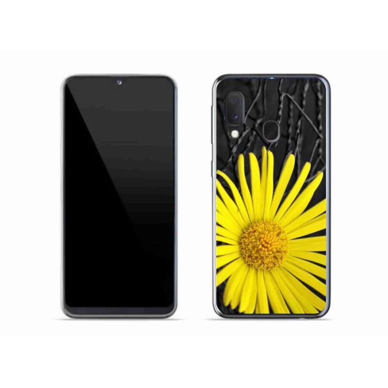 Gél védőhuzat mmCase Samsung Galaxy A20e készülékhez - sárga virág