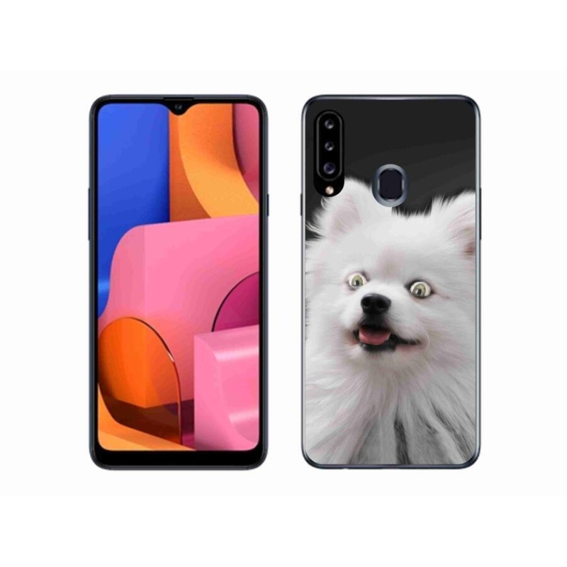 Zselés borítás mmCase Samsung Galaxy A20S készülékhez - fehér tüske
