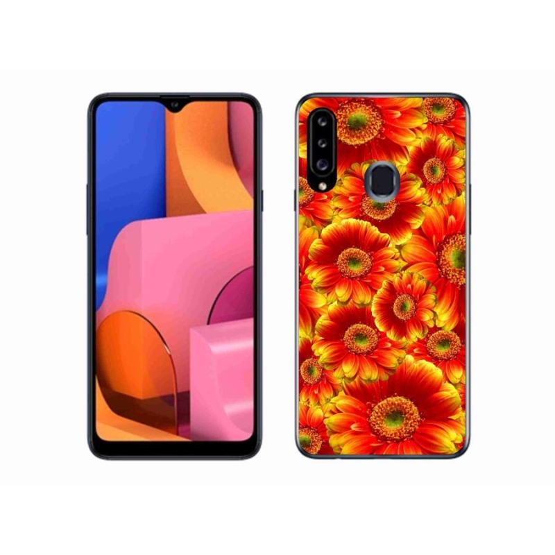 Zselés borítás mmCase Samsung Galaxy A20S készülékhez - gerbera 1