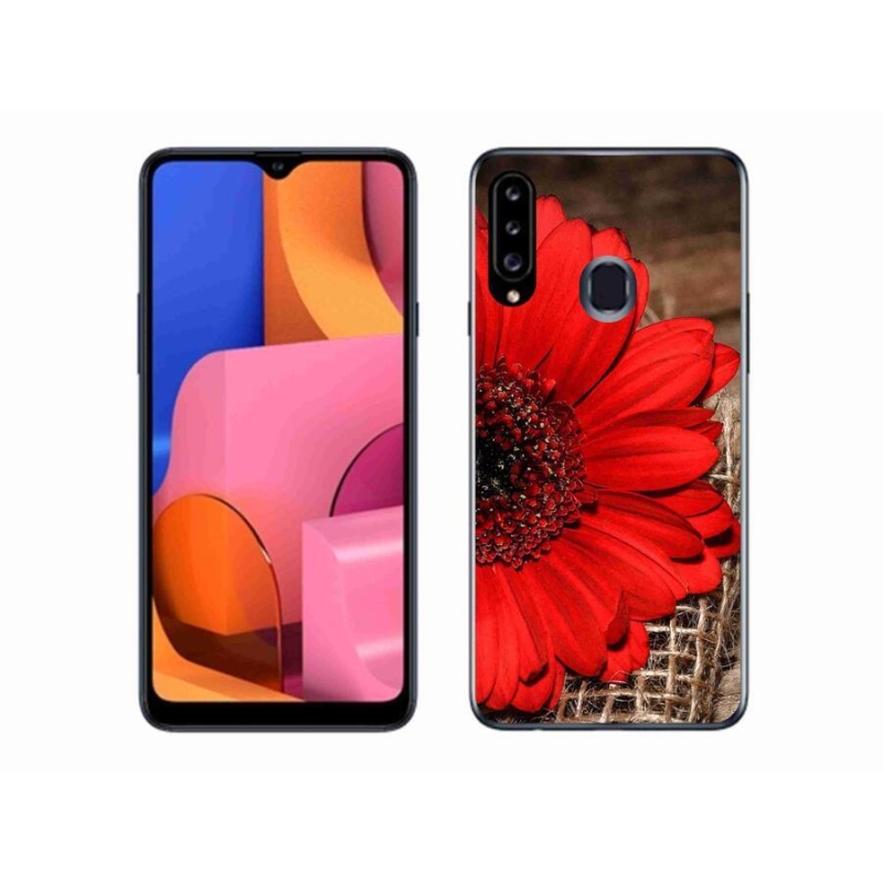 Gél borítás mmCase Samsung Galaxy A20s készülékhez - gerbera
