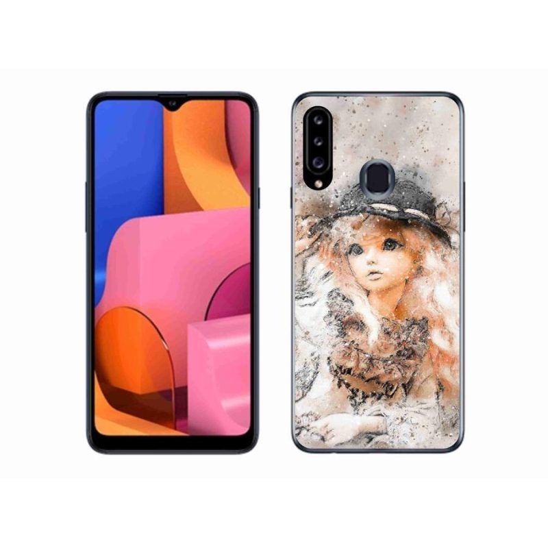 Gél borítás mmCase Samsung Galaxy A20S készülékhez - lány kalapban