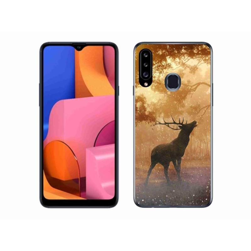 Zselés borítás mmCase Samsung Galaxy A20s készülékhez - szarvasok a vadászaton