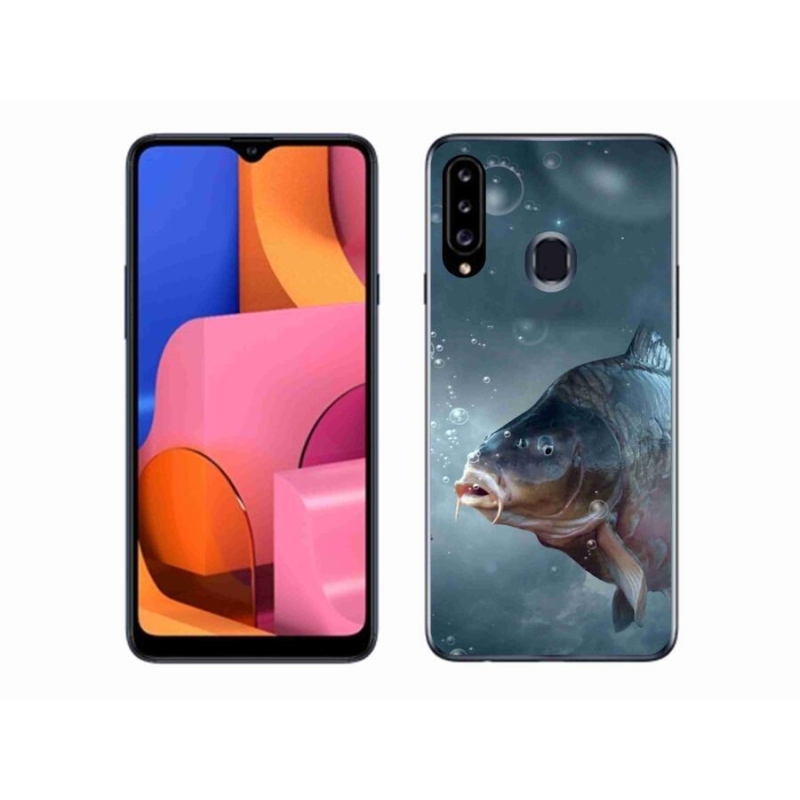 Gél borítás mmCase Samsung Galaxy A20s készülékhez - ponty és buborékok