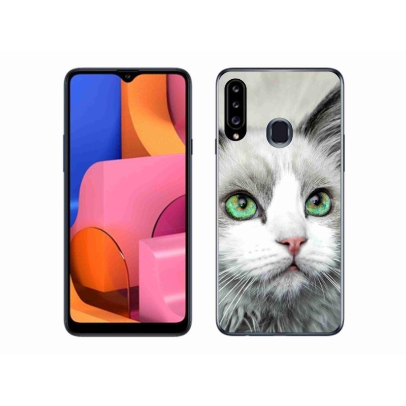 Zselés borítás mmCase Samsung Galaxy A20s készülékhez - macskaszem