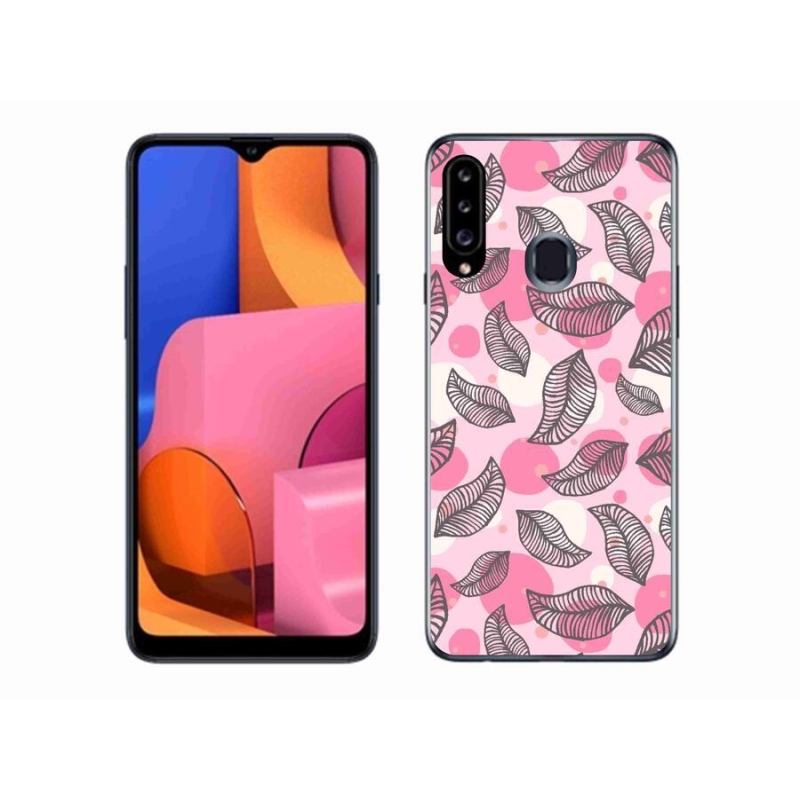 Gél borítás mmCase Samsung Galaxy A20S készülékhez - rajzfilmes hulló levelek