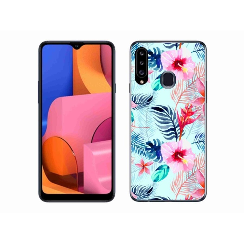 Zselés borítás mmCase Samsung Galaxy A20S - virágok