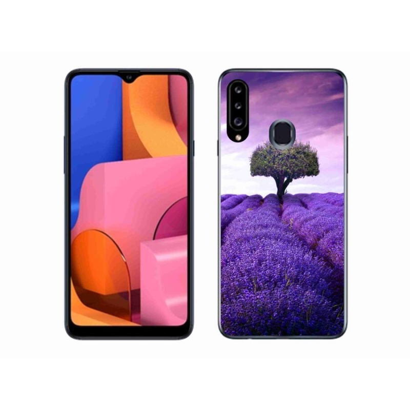 Gél védőhuzat mmCase Samsung Galaxy A20s készülékhez - levendula rét