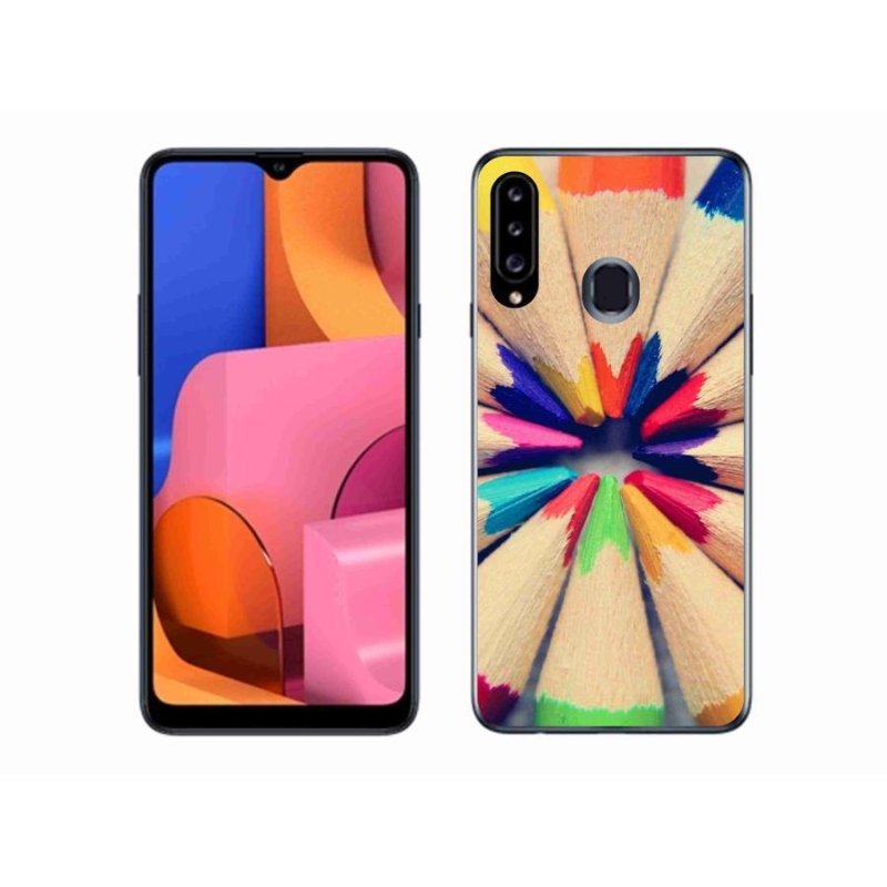 Gél védőhuzat mmCase Samsung Galaxy A20s készülékhez - zsírkréták