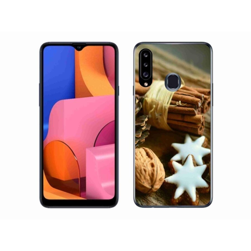 Gél borítás mmCase Samsung Galaxy A20s készülékhez - fahéj és mézeskalács