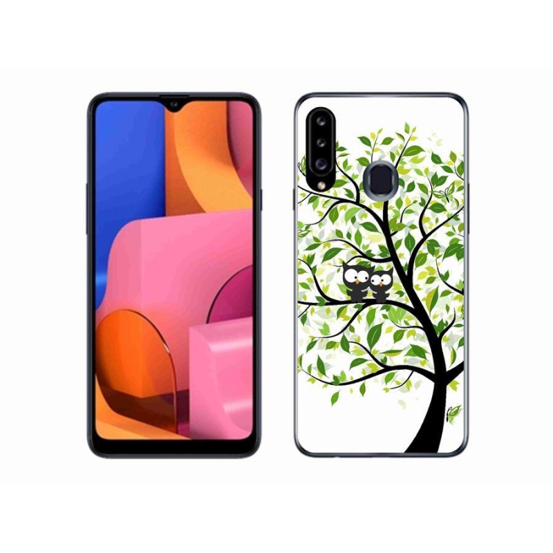 Zselés borítás mmCase Samsung Galaxy A20S készülékhez - baglyok a fán
