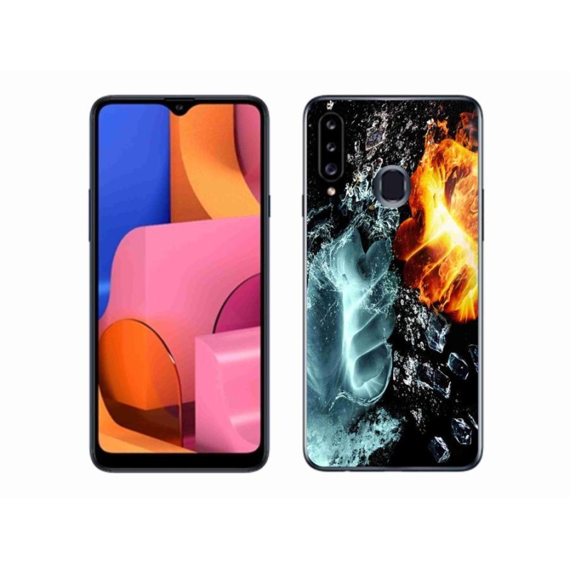 Gél védőburkolat mmCase Samsung Galaxy A20s - víz és tűz