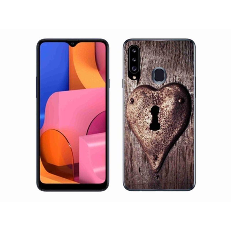 Gél borító mmCase Samsung Galaxy A20S készülékhez - szív alakú zár