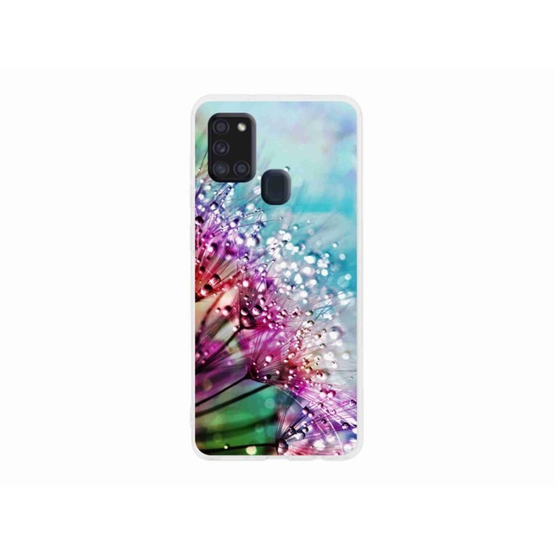Gél borítás mmCase mobiltelefonhoz Samsung Galaxy A21s - színes virágok