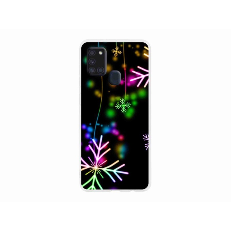 Gél borítás mmCase a mobil Samsung Galaxy A21s - színes pelyhek
