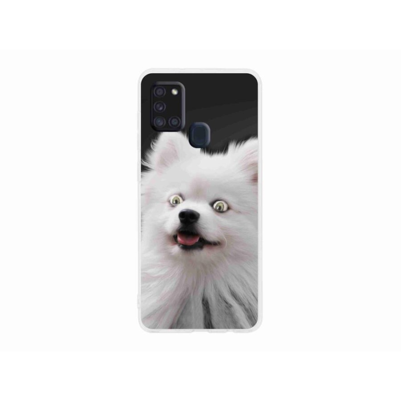 Gél védőhuzat mmCase Samsung Galaxy A21s készülékhez - fehér tüske