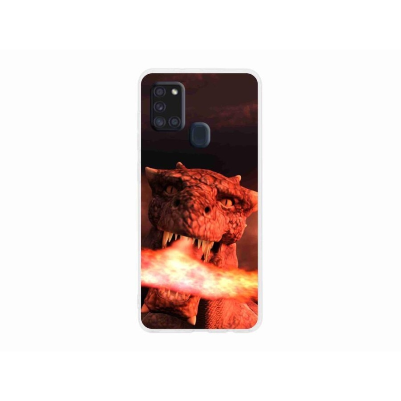Zselés borítás mmCase Samsung Galaxy A21s készülékhez - sárkány