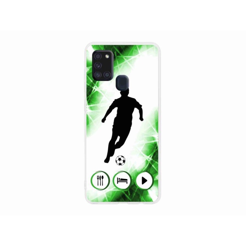 Gél borítás mmCase Samsung Galaxy A21s készülékhez - focista