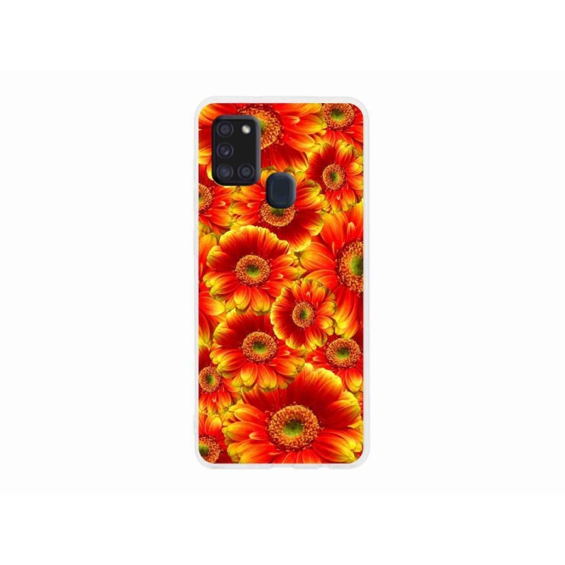 Gél borítás mmCase Samsung Galaxy A21s készülékhez - gerbera 1