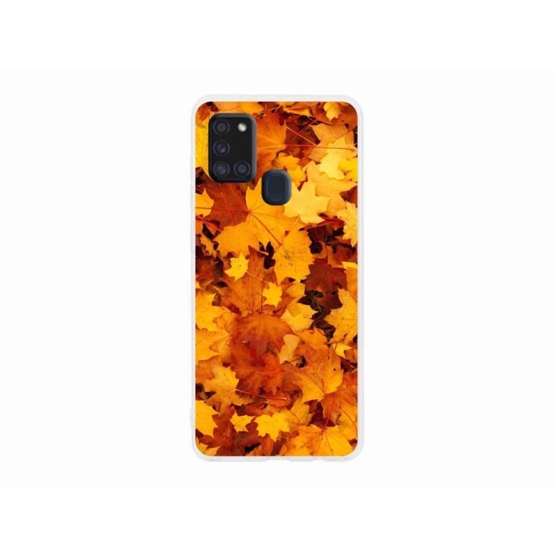 Zselés borítás mmCase Samsung Galaxy A21s készülékhez - juharlevelek