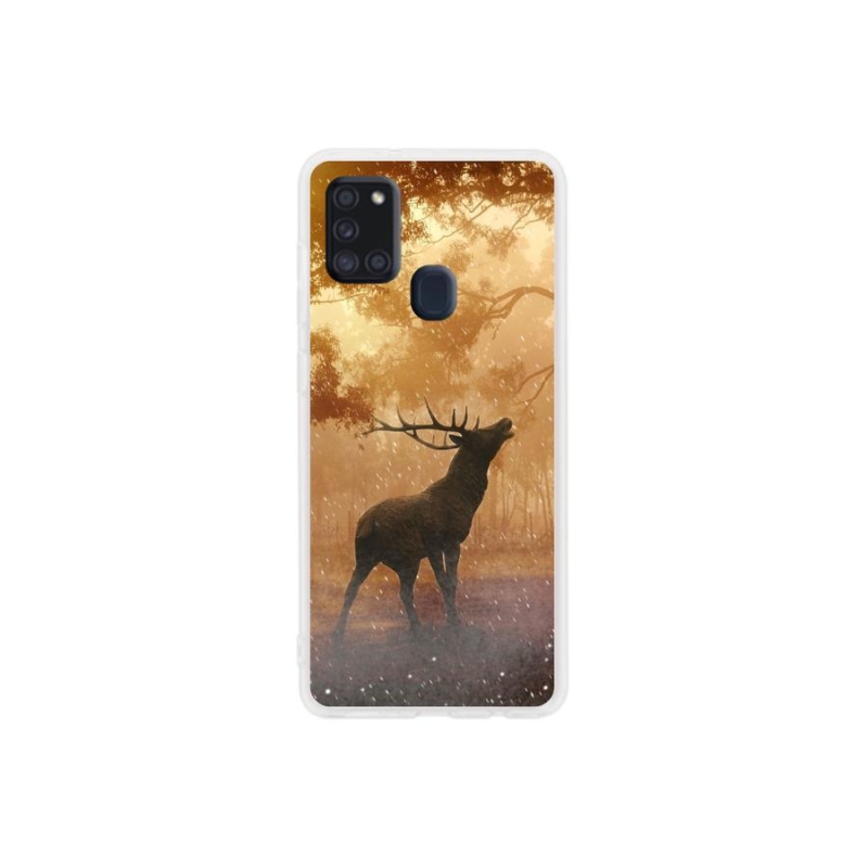 Zselés borítás mmCase Samsung Galaxy A21s készülékhez - szarvas a vadászaton