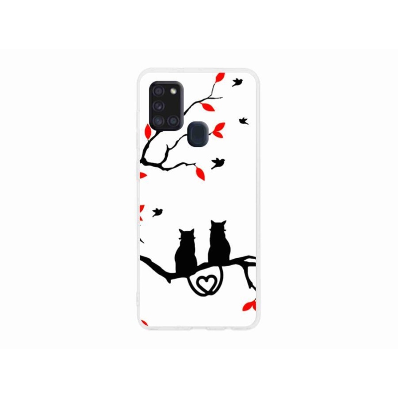 Gél borítás mmCase Samsung Galaxy A21s készülékhez - macskaszerelem