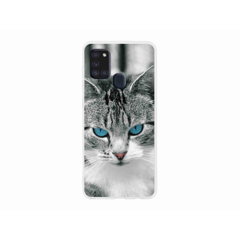 Gél borítás mmCase Samsung Galaxy A21s készülékhez - macskaszem 1