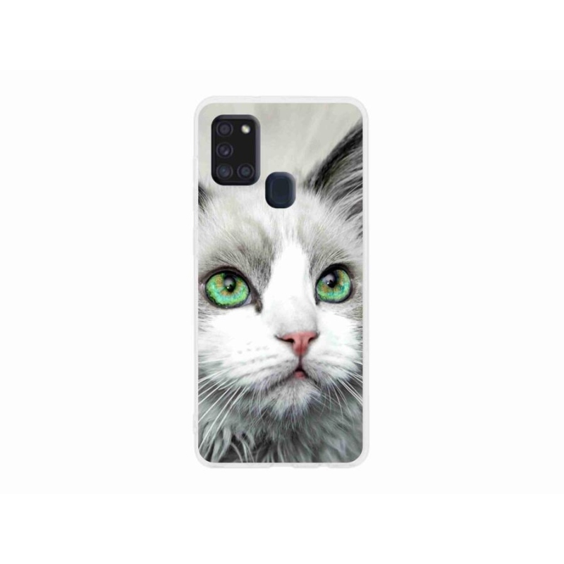 Zselés borítás mmCase Samsung Galaxy A21s készülékhez - macskaszem